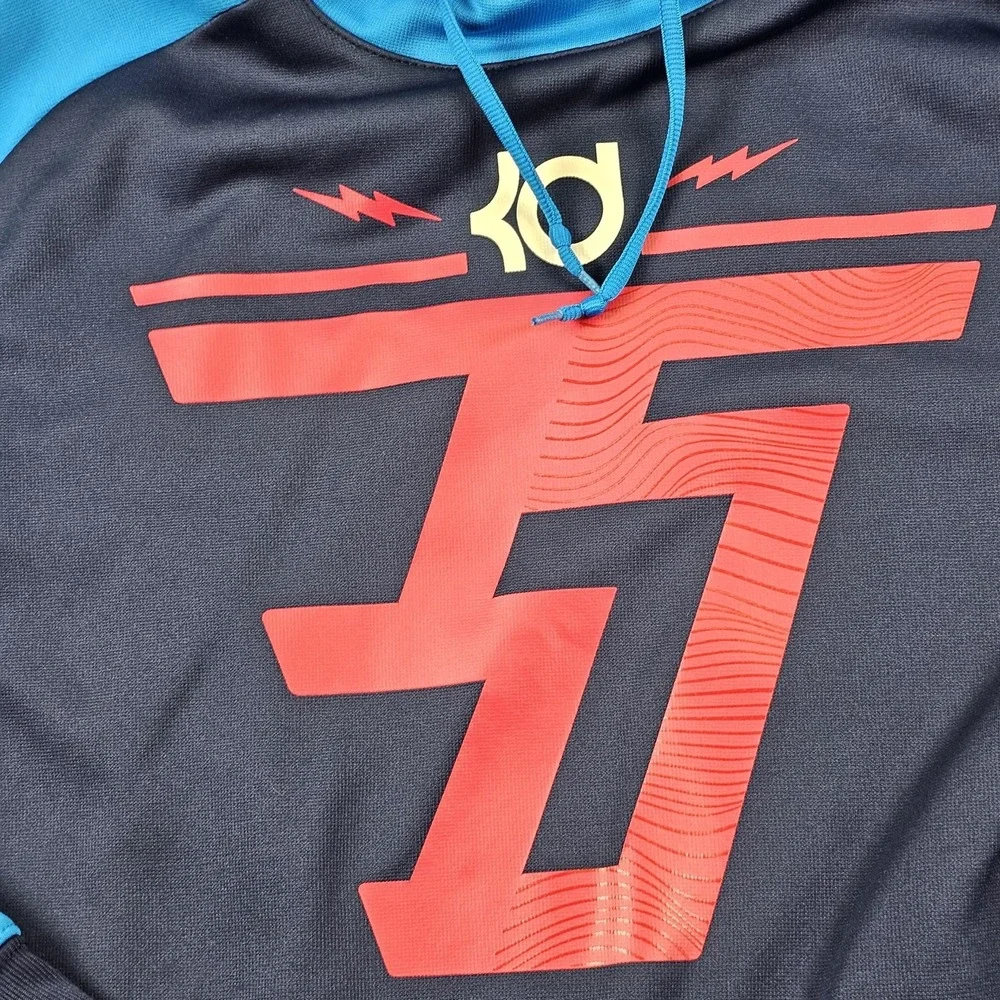 Nike KD Therma-FIT‎ Hoodie Mens Large Blue Navy Pullover Basketball 618299-410